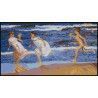 Corriendo por la playa Sorolla punto de cruz