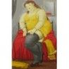 Mujer vistiéndose Botero punto de cruz