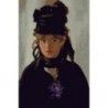 Dama con violetas Manet punto de cruz
