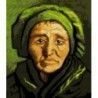 Campesina punto de cruz